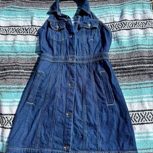 Denim Halter Dress